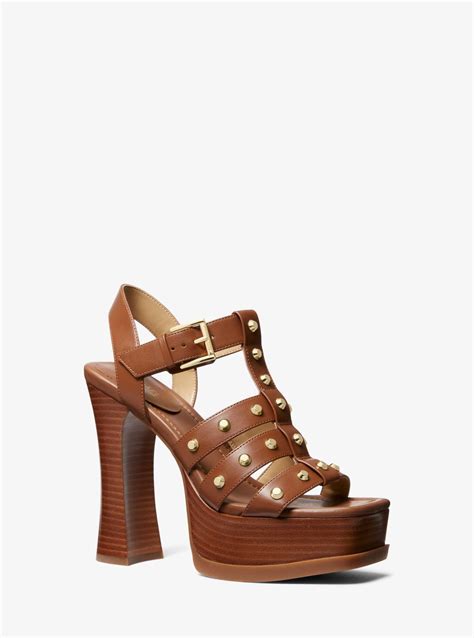 michael kors jagger platform|Jagger Leather Platform Sandal .